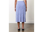 Jupe midi imprimée BLEU