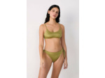 Brassière haut de maillot à nouer pailleté