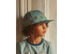 Casquette bleue avec imprimés
