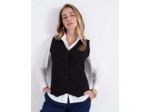 Gilet court rayé NOIR Femme
