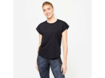 T-shirt ample lasercut cardio training femme Noir