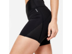 Short taille haute gainant Fitness Cardio Noir
