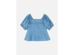 1,5–8 ans | Chemisier en chambray à manches bouffantes