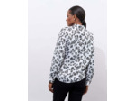 Chemisier manches longues imprimé à fleurs BLANC Femme