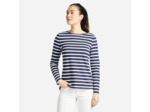 T-Shirt Manches longues - marinière de voile femme Sailing 100 Bleu blanc