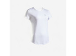 T-Shirt tennis col rond dry femme - Essentiel 100 club blanc