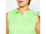 Polo débardeur golf sans manches Femme - WW 500 vert fluo