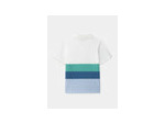 polo blanc à rayures pour garçons