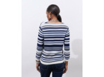 Pull fin rayé BLEU Femme