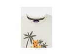 T-shirt à imprimé léopard non blanchi pour garçons
