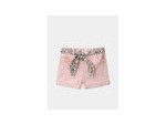 Short en jean rose avec ceinture pour filles