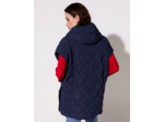 Manteau mi-long uni MARINE Femme