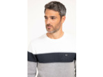 Pull col rond rayé Sporty