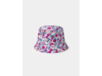 Bob réversible imprimé fleuri ou rose fuschia uni Fille