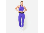 Débardeur de fitness crop-top moulant femme, violet