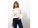Pull épais à motifs ECRU Femme