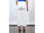 Pantalon cropped droit uni BLANC Femme