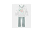Pyjama vichy vert à motifs cœurs pour filles