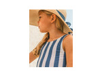 Maillot de bain une pièce rayé bleu pour filles
