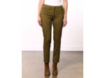 Pantalon 7/8 slim uni KAKI Femme