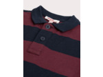 Polo à rayures bordeaux et marine pour garçon