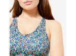 Brassière dos nageur avec coques maintien modéré Femme, imprimé multicolore