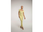Robe longue côtelée