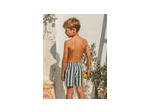 Short de bain rayé bleu pour garçon