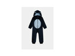 Pyjama garçon bleu à capuche avec motif loup