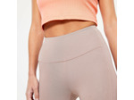 Legging 7/8 Fitness Femme galbant - 520 Marron givré