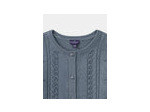 Gilet bleu-gris pour fille