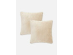 Lot de 2 coussins carrés en maille torsadée