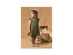 Robe kaki + bloomer pour bébé fille