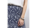 Jupe longue imprimé à fleurs MARINE