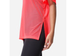 T-shirt de fitness résille et loose femme, rose