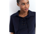 Robe courte unie MARINE