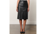 Jupe midi uni NOIR