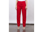 Pantalon 7/8 rond uni ROUGE Femme