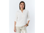 Top manches 3/4 uni BLANC Femme
