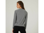T-shirt Manches Longues Fitness femme - 500 Gris