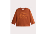 T-shirt orange animation dino pour garçon