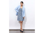 Robe courte imprimé à fleurs BLEU
