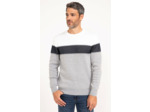 Pull col rond rayé Sporty