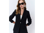 Veste longue rayée NOIR Femme