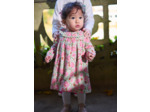 Robe en twill avec un motif fleurs bébé fille
