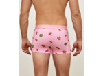 Boxer rose en coton motifs fruits