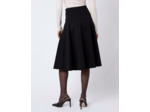 Jupe midi unie NOIR