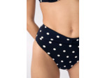 Culotte bikini taille haute à pois