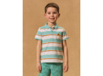 Polo Rayé Turquoise