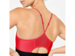 Brassière bretelles fines croisées maintien léger Femme, Rouge